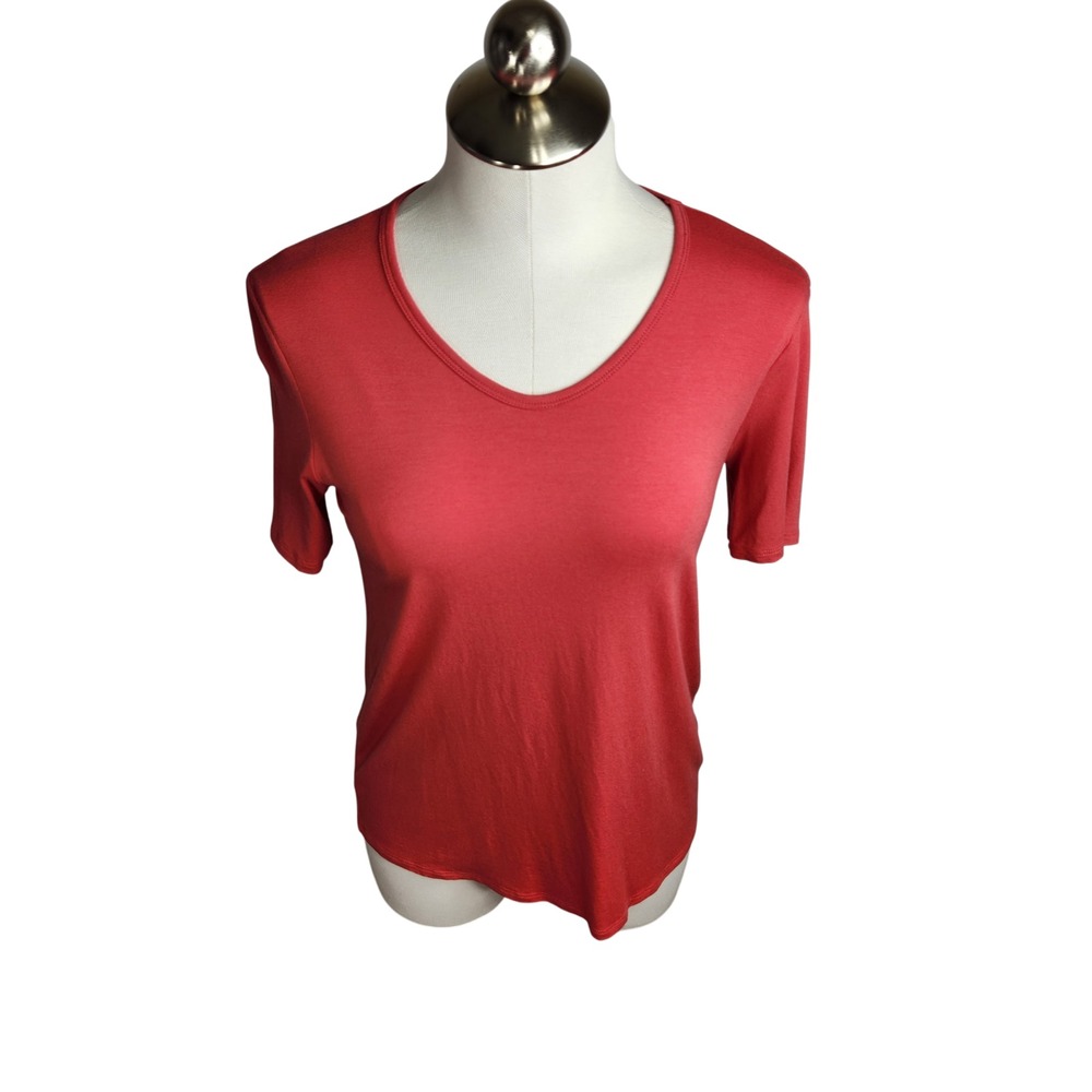 Eileen Fisher Short Sleeve Tee Coral XXS